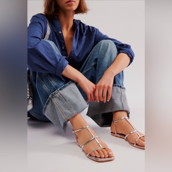 Free People/Jeffery Campbell Tan Line Scrappy sandal size 6 - Picture 2 of 7